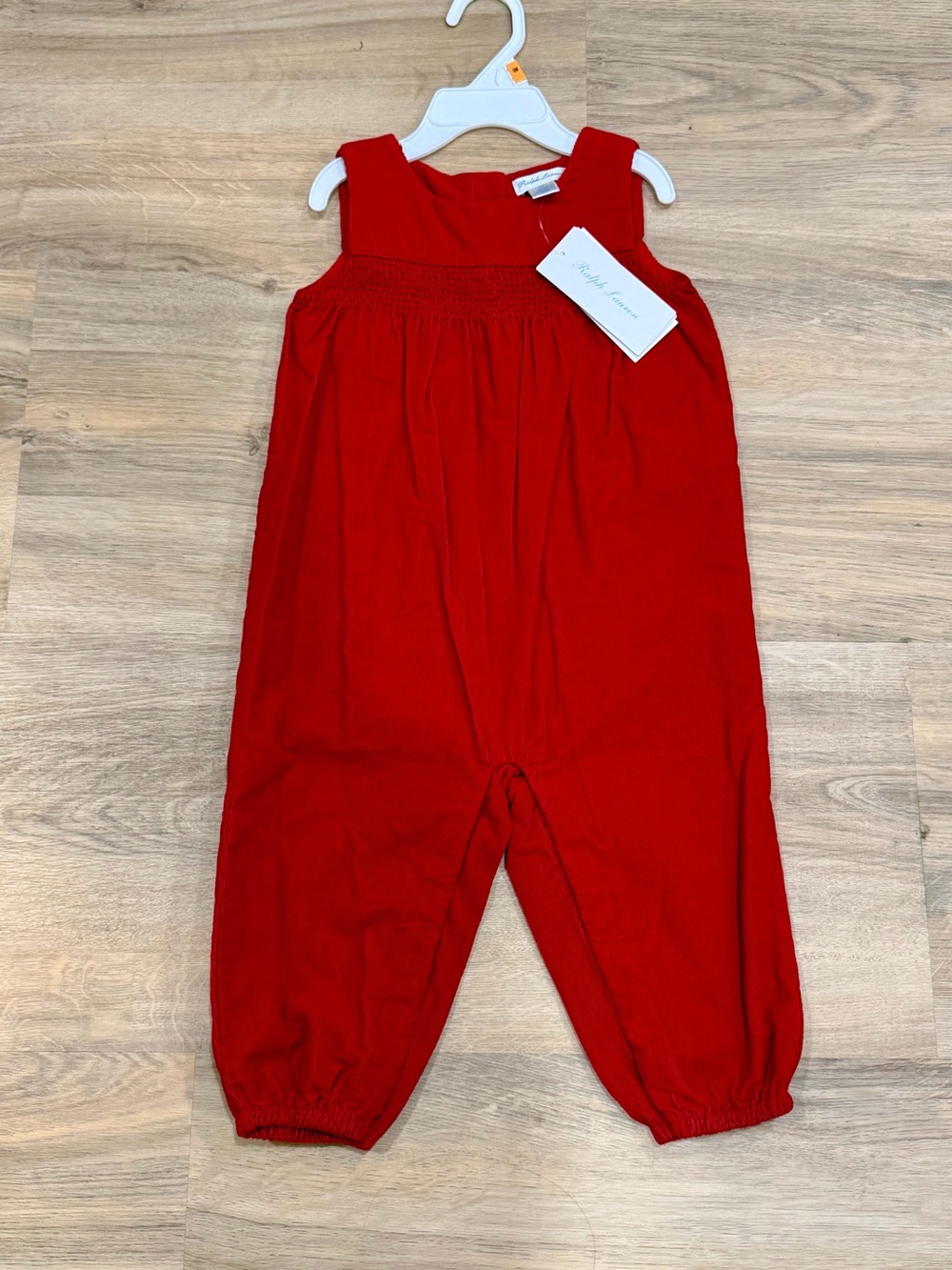Ralph Lauren Holiday Red Playsuit for Baby Boy 12M